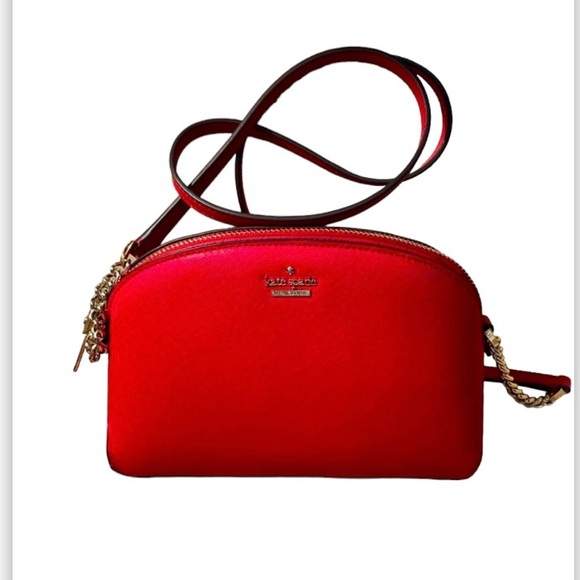 Kate Spade Saffiano leather Rosso Red Crossbody Bag